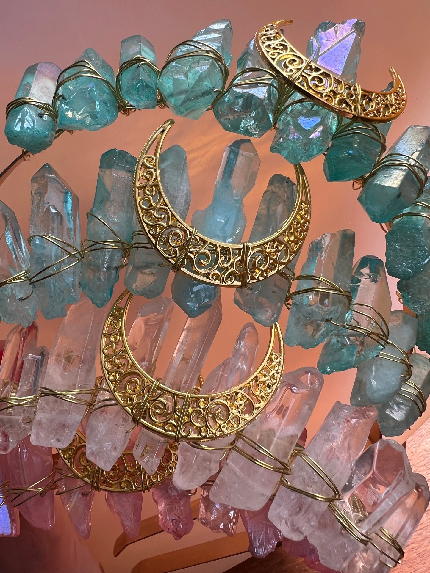 Golden Halo Moon Crown