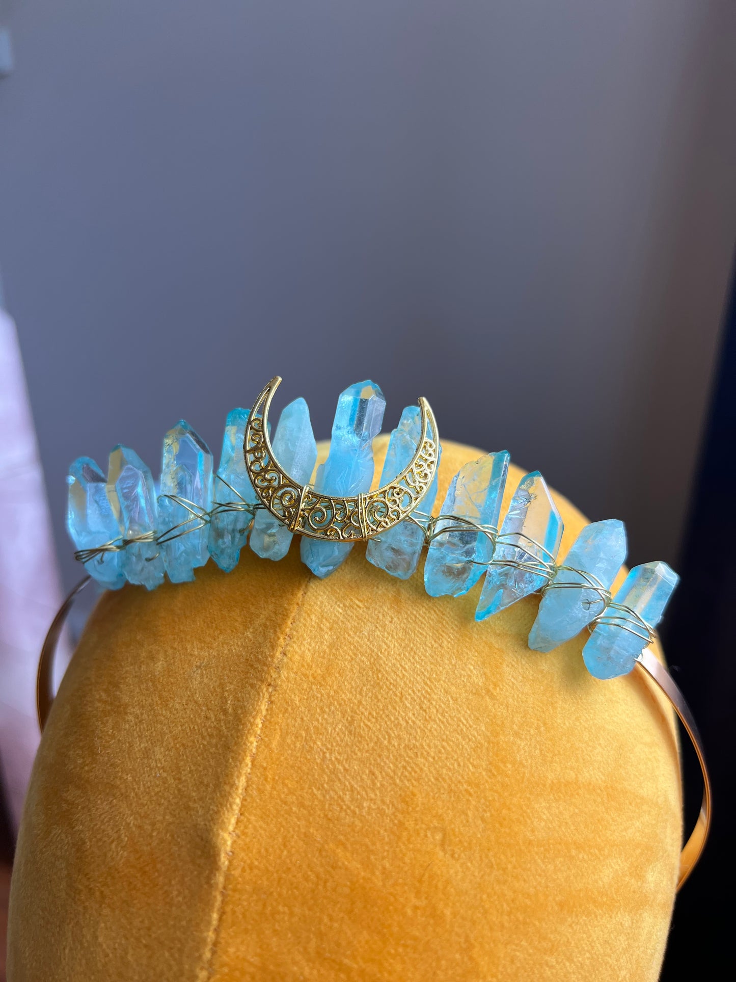 Golden Halo Moon Crown