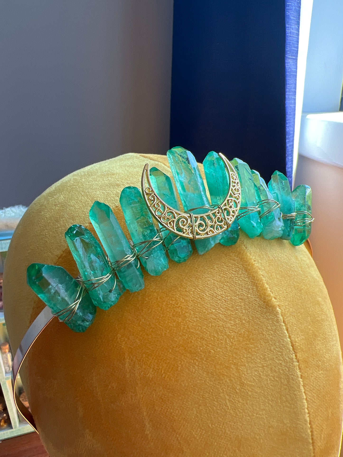 Golden Halo Moon Crown