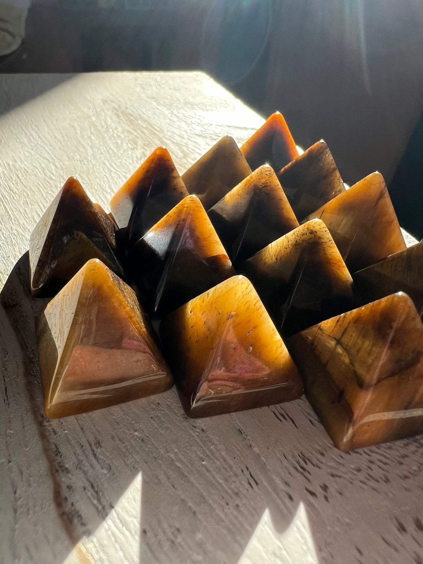Mini Tiger’s Eye Pyramid