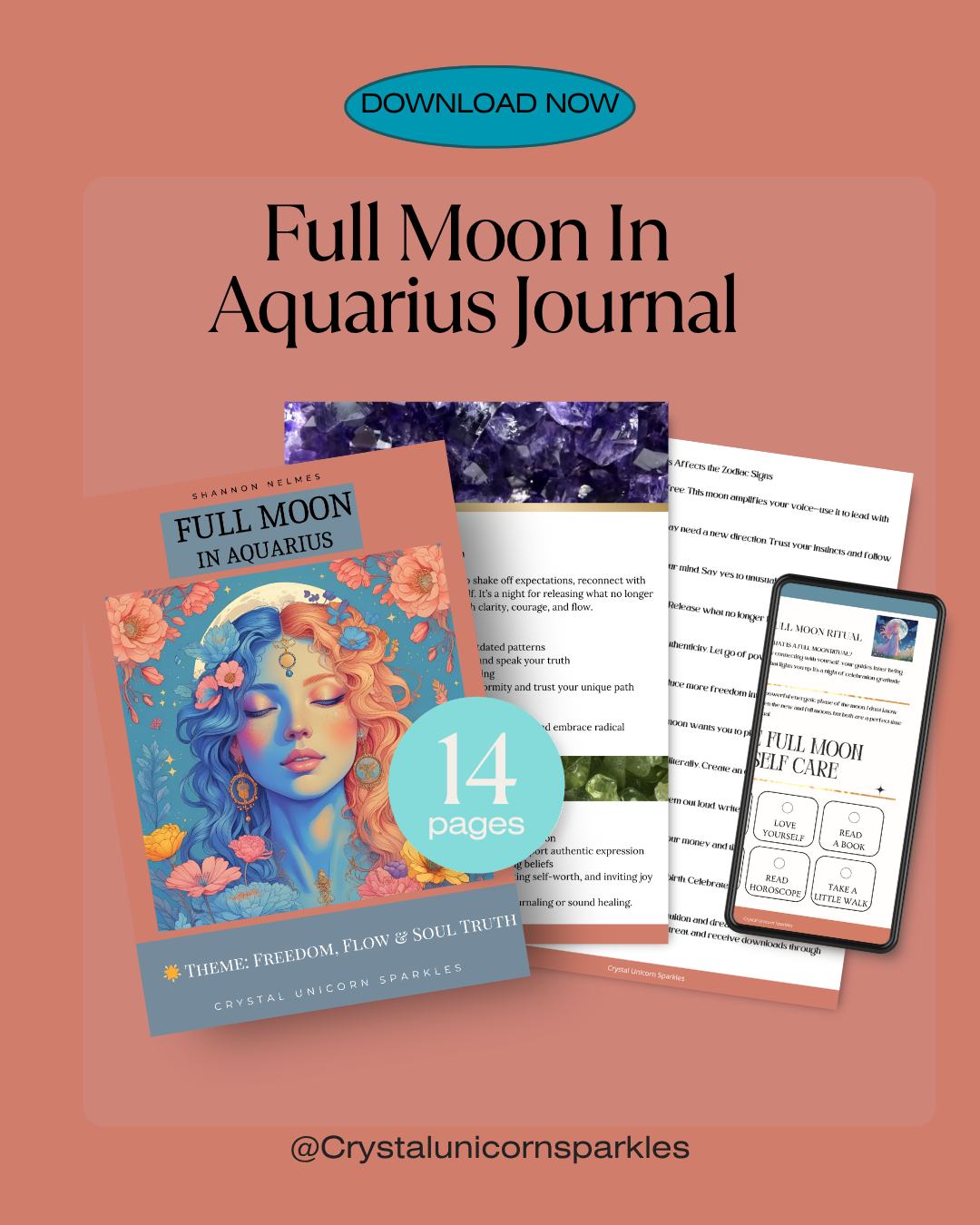 Full Moon in Aquarius Workbook β Digital Download