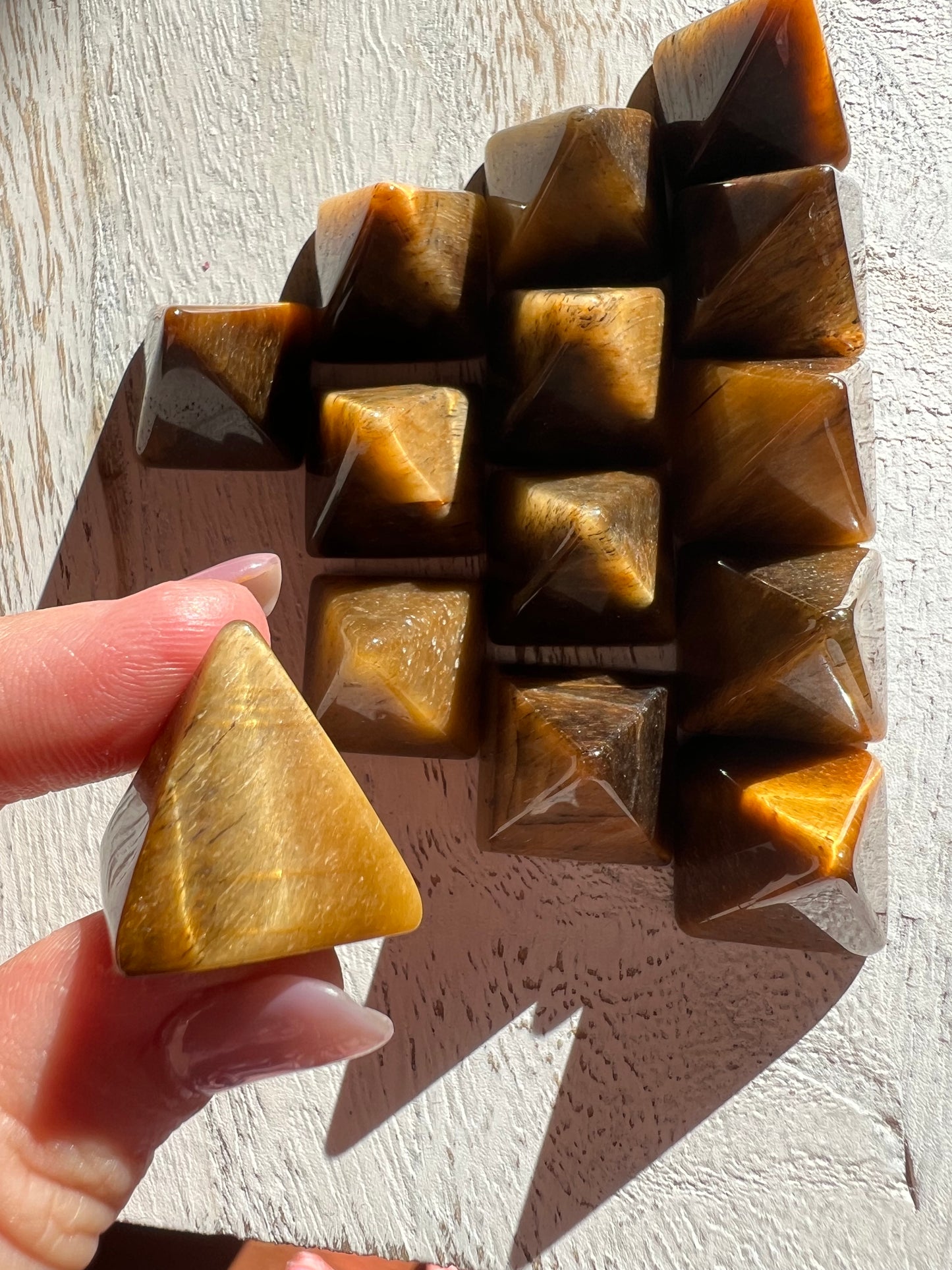 Mini Tiger’s Eye Pyramid
