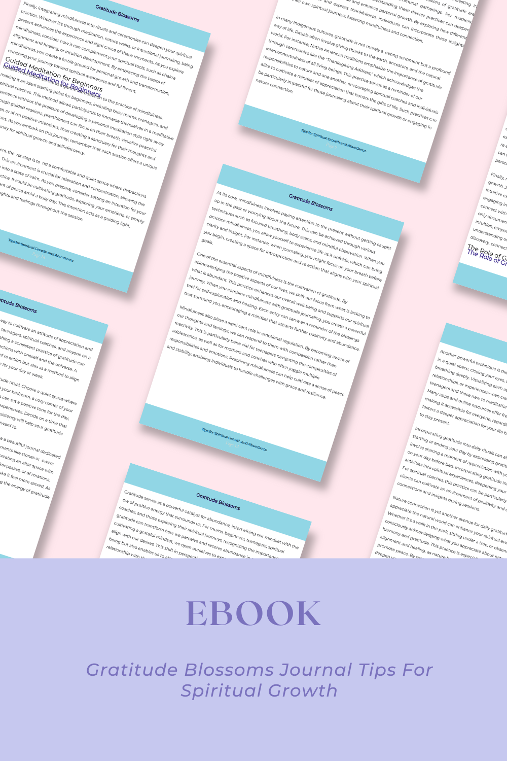 Gratitude Blossoms: Journal Tips for Spiritual Growth E-Book Instant Download  🌸