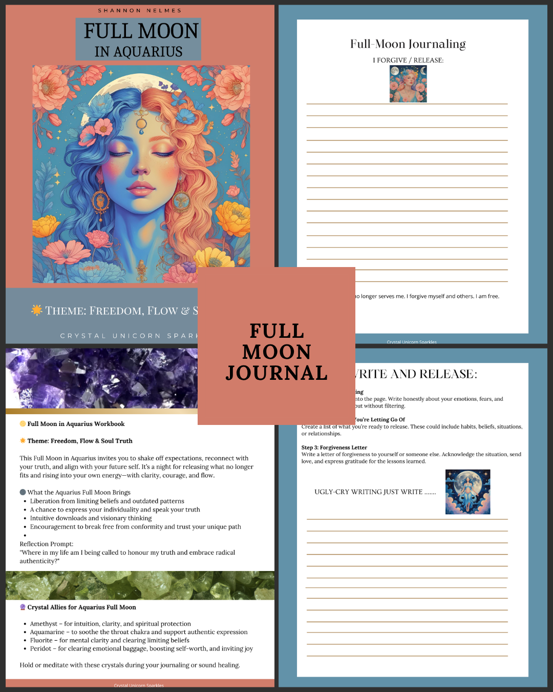 Full Moon in Aquarius Workbook β Digital Download