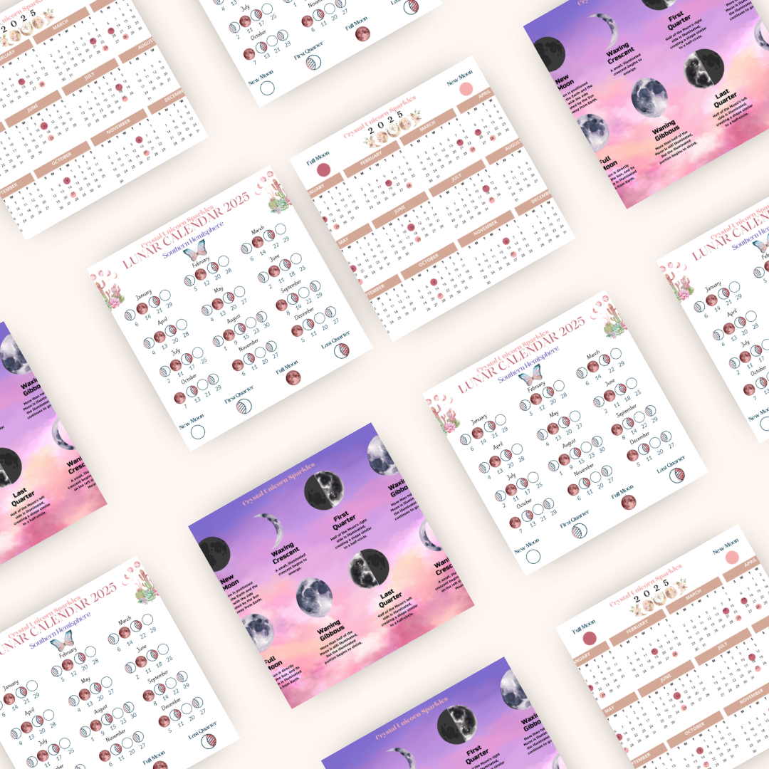 2025 Moon Phases Calendar Bundle (Printable/Digital Download)