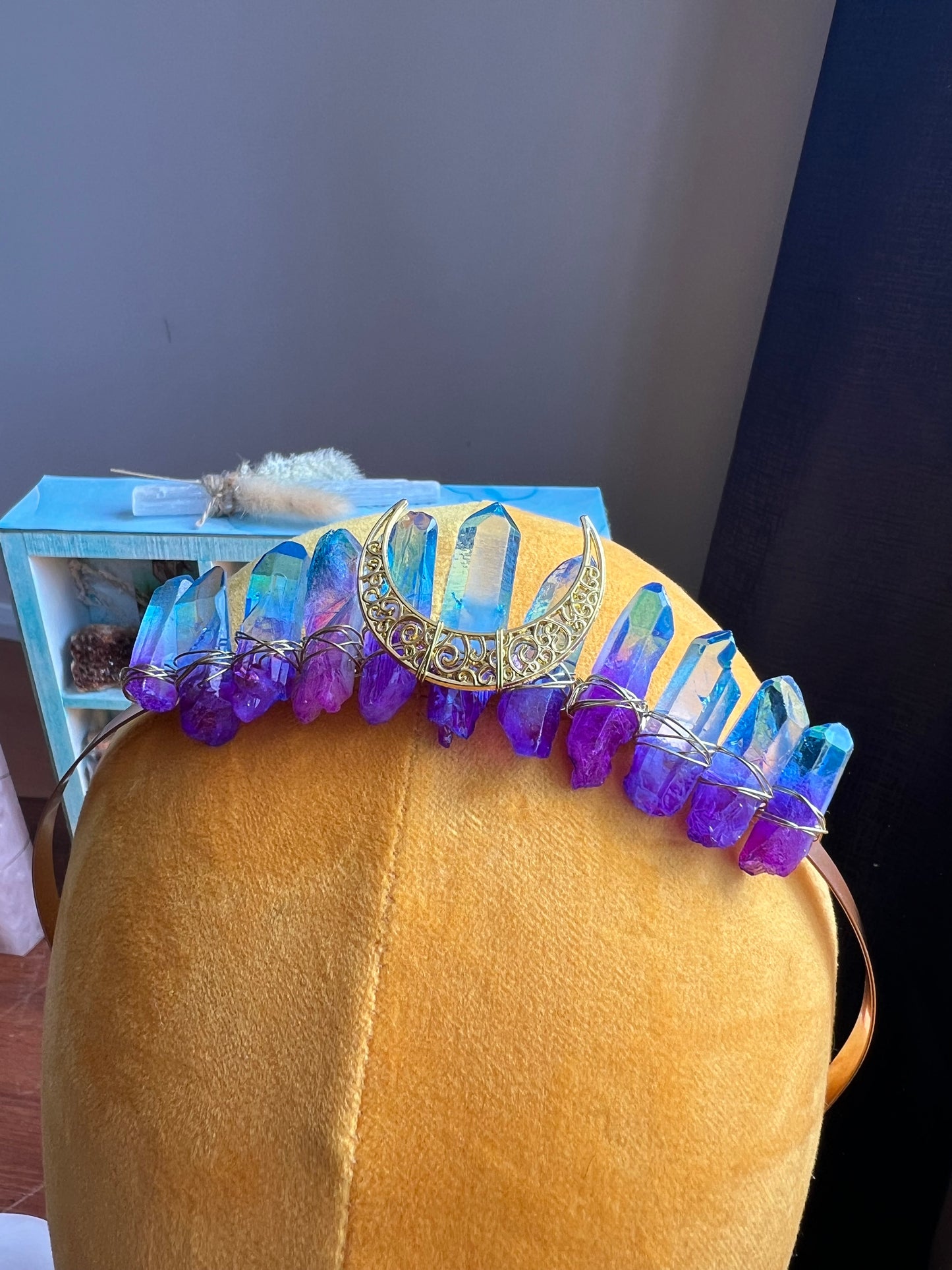 Golden Halo Moon Crown