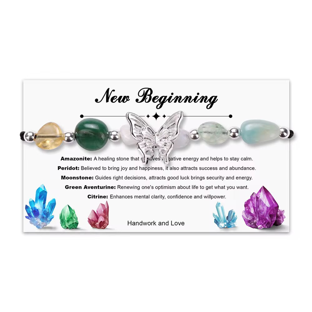 Butterfly Intention Crystal Bracelet