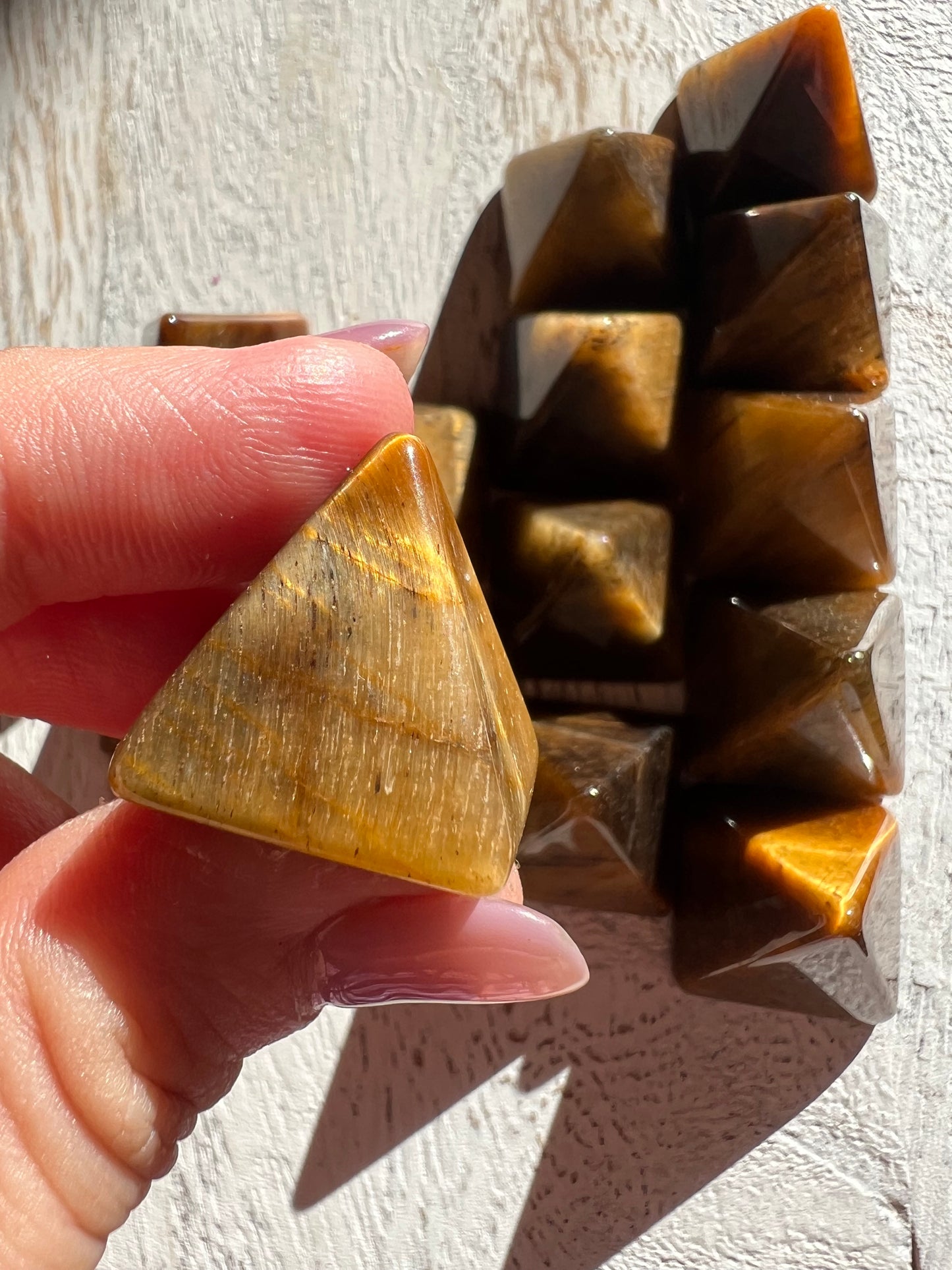Mini Tiger’s Eye Pyramid