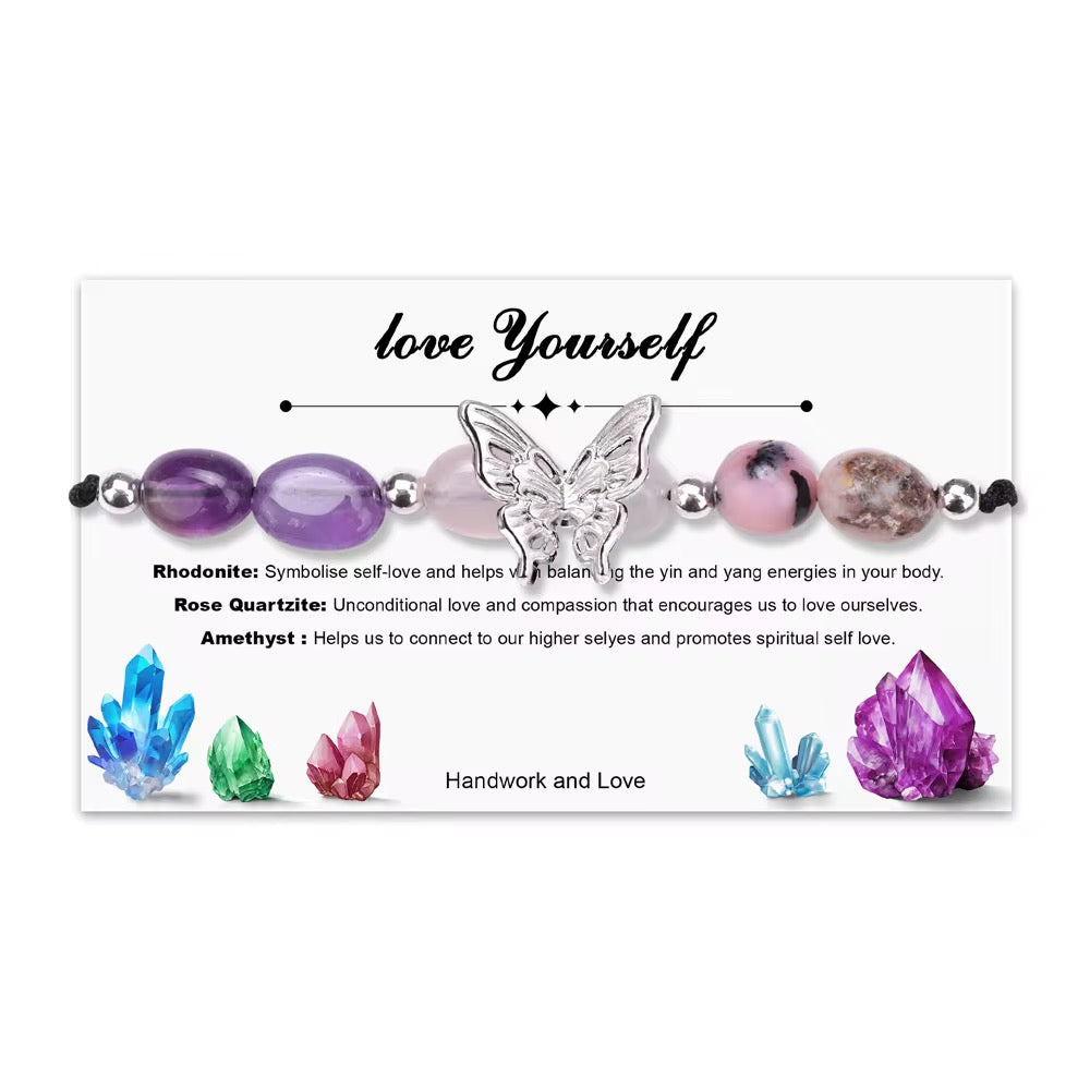 Butterfly Intention Crystal Bracelet