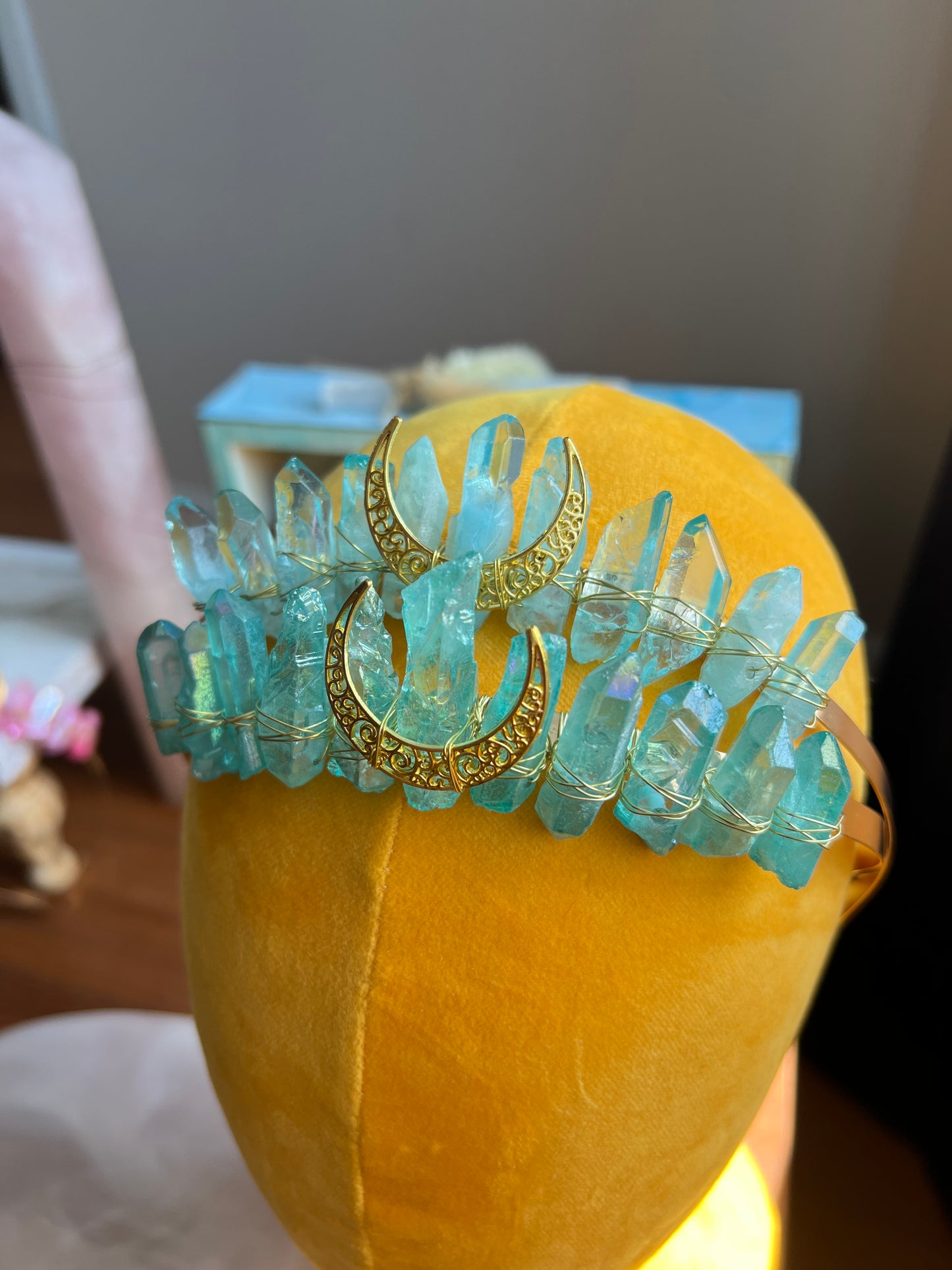 Golden Halo Moon Crown