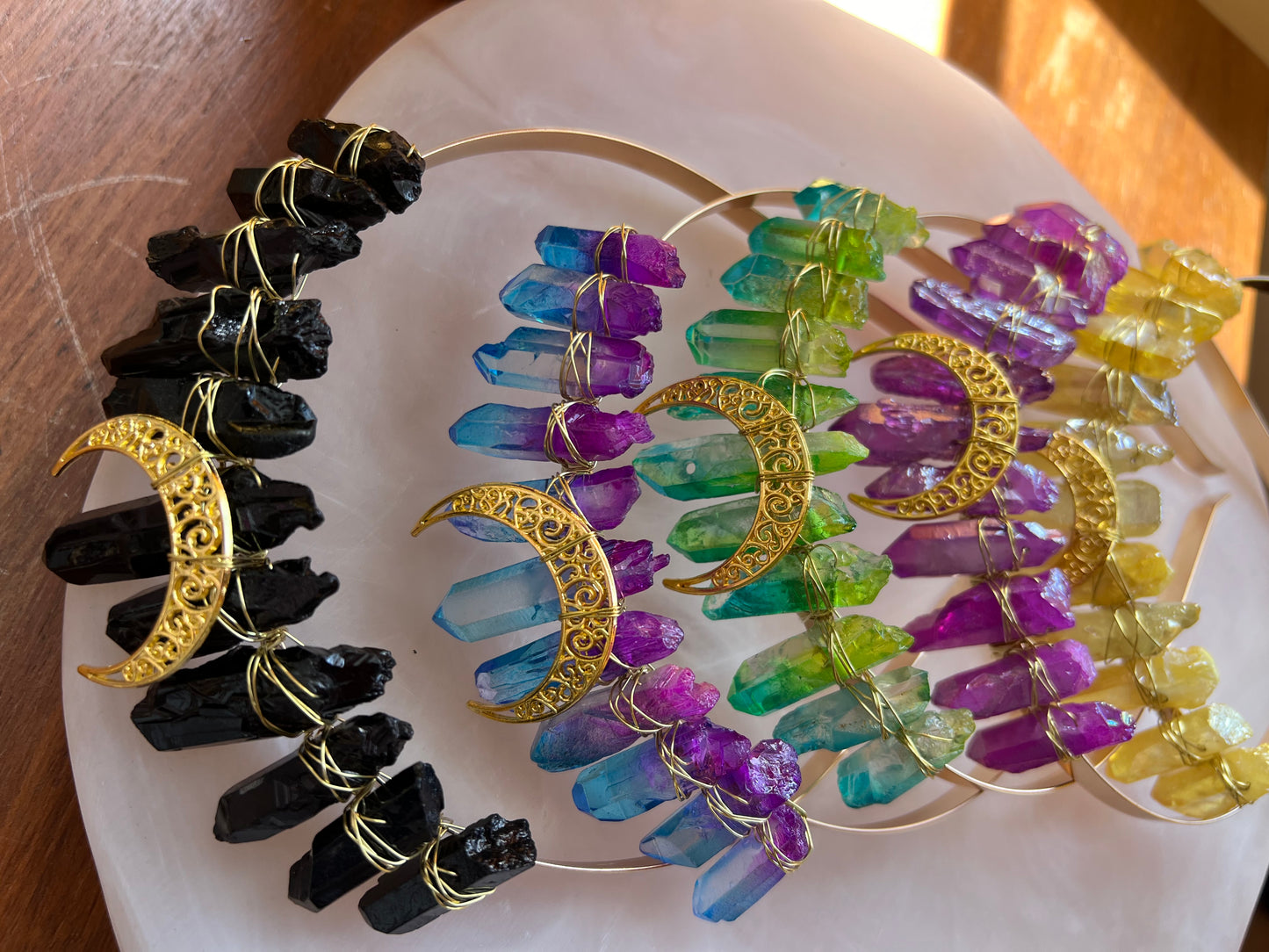 Golden Halo Moon Crown