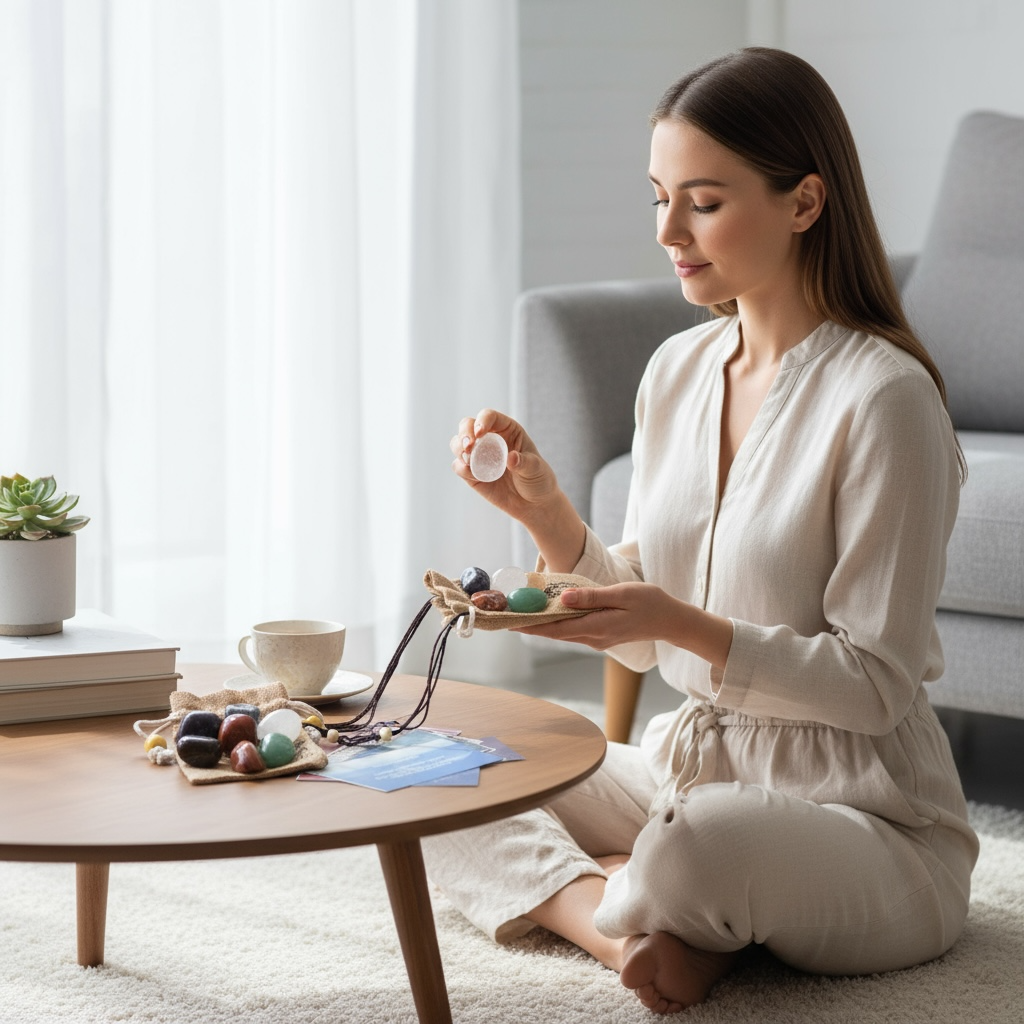 7 Chakra Tumble Set with Interchangeable Macramé Necklace