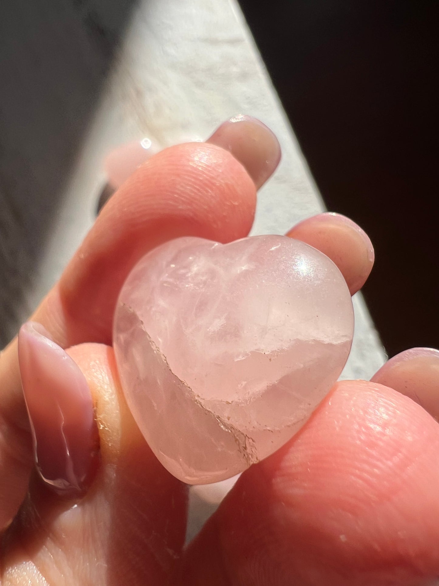Mini Rose Quartz Heart