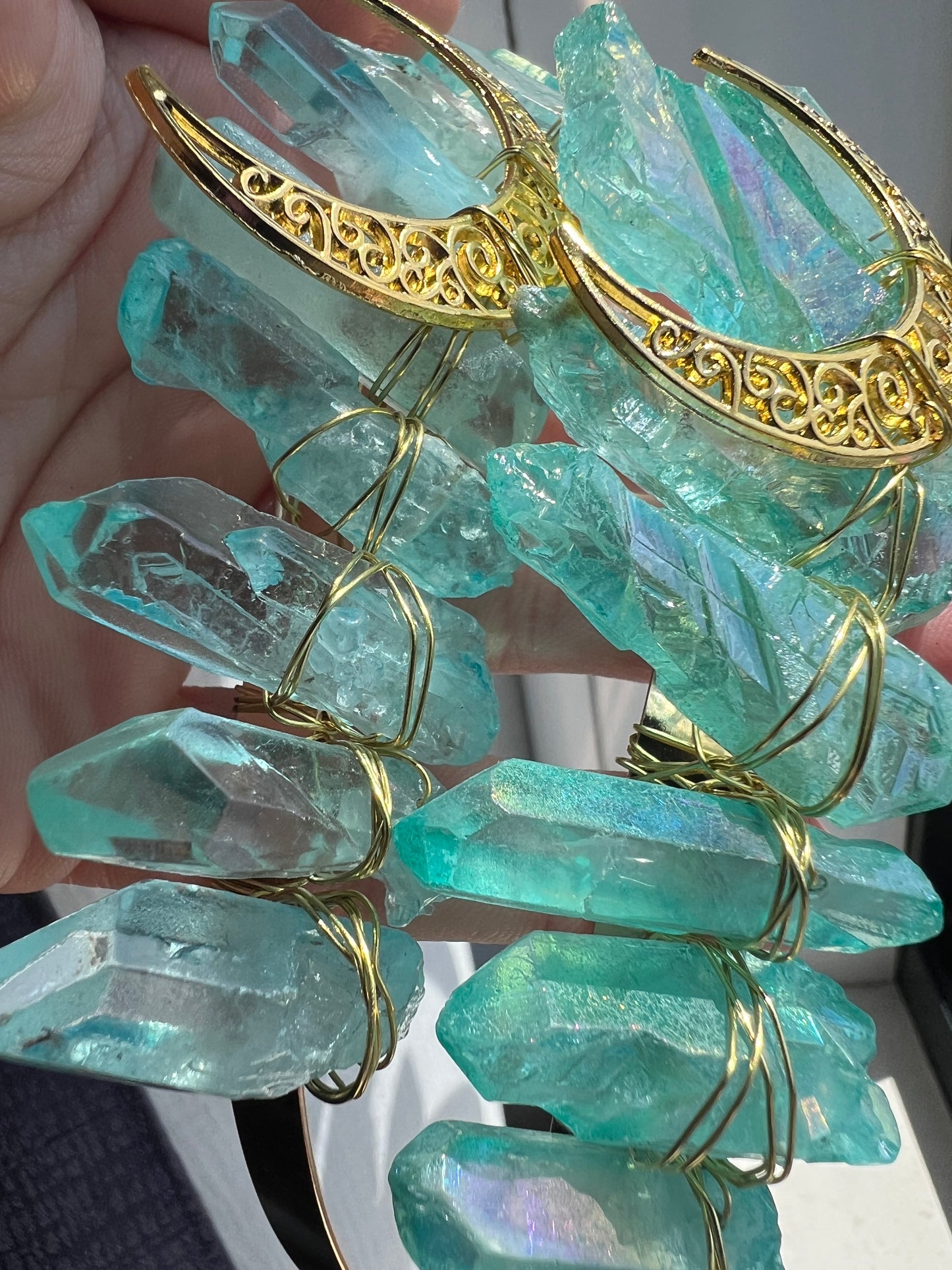 Golden Halo Moon Crown