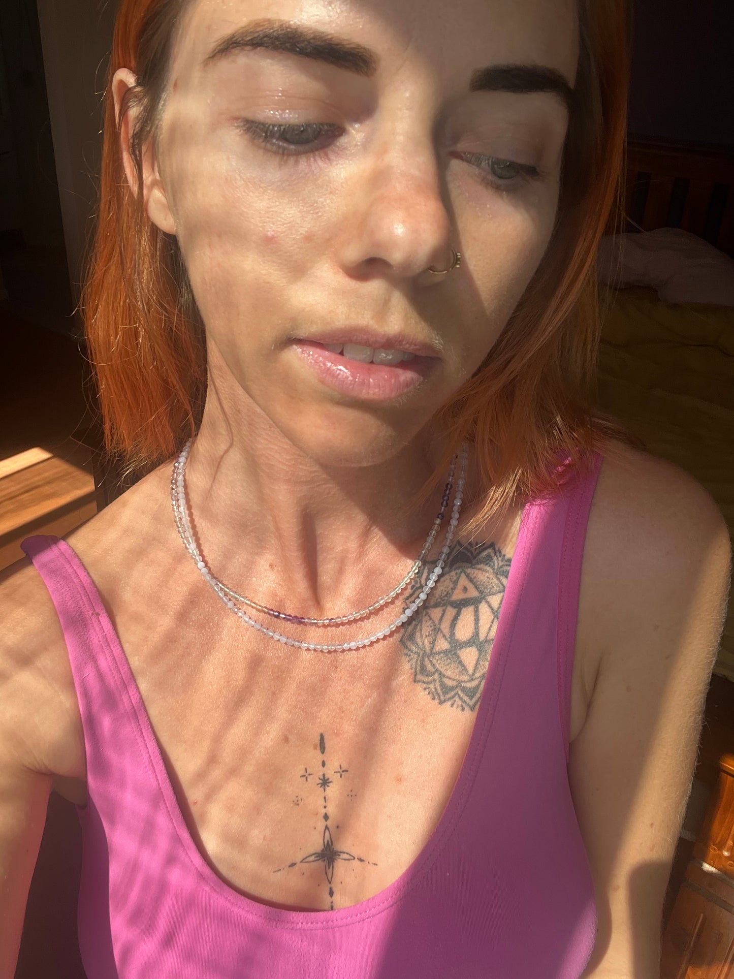 Faceted Crystal Choker Necklace