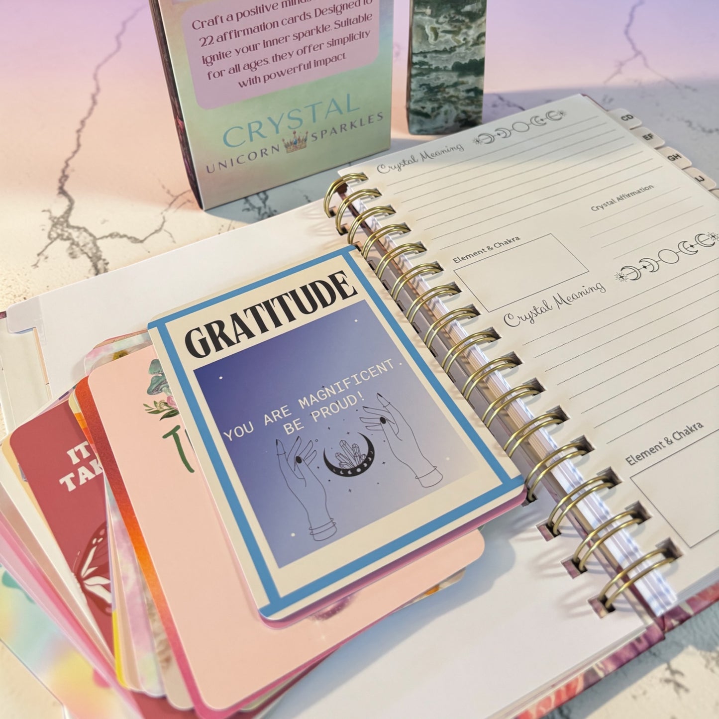 Affirmation Cards and My Crystal Odyssey Bundle and Save
