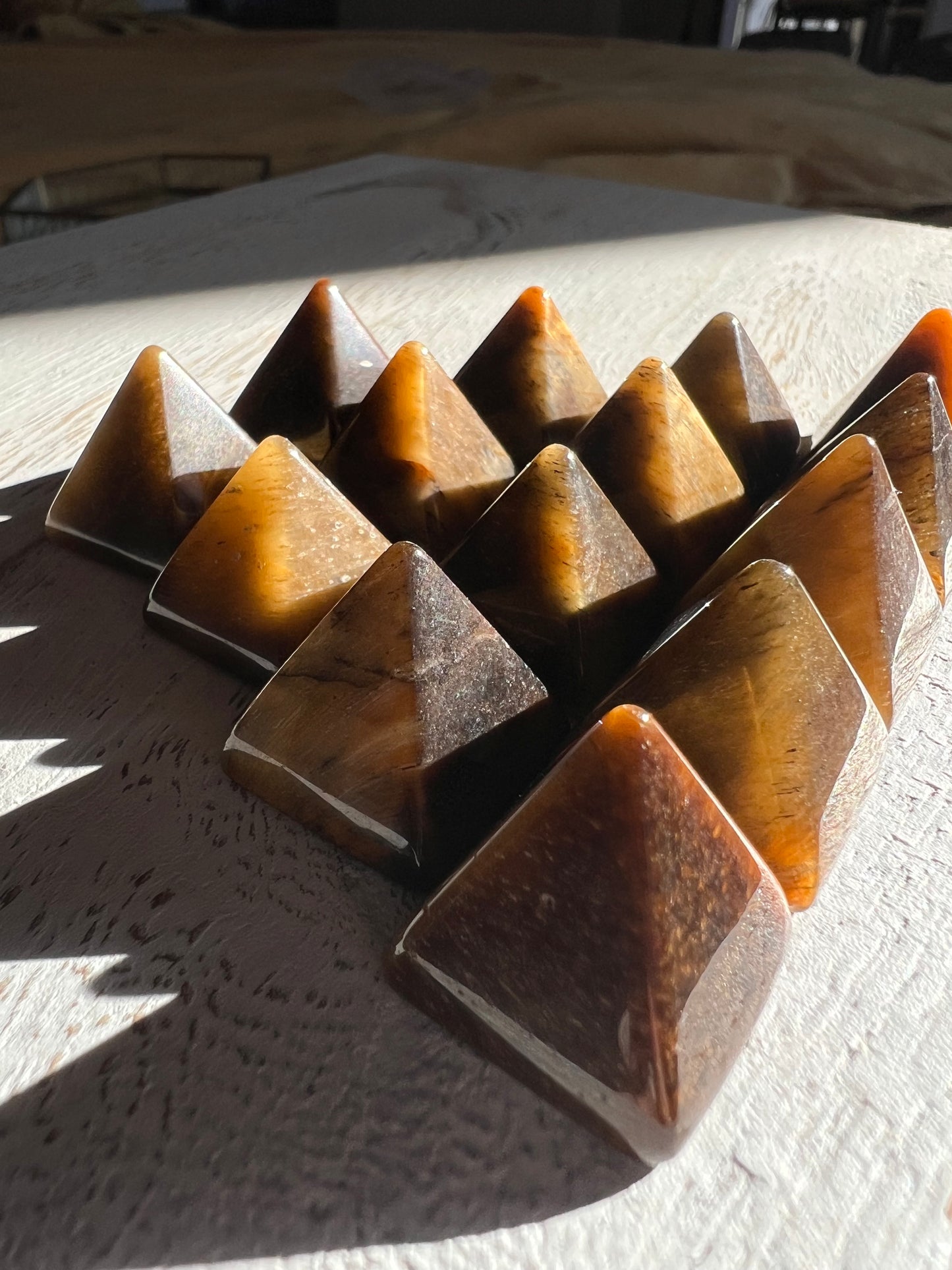 Mini Tiger’s Eye Pyramid