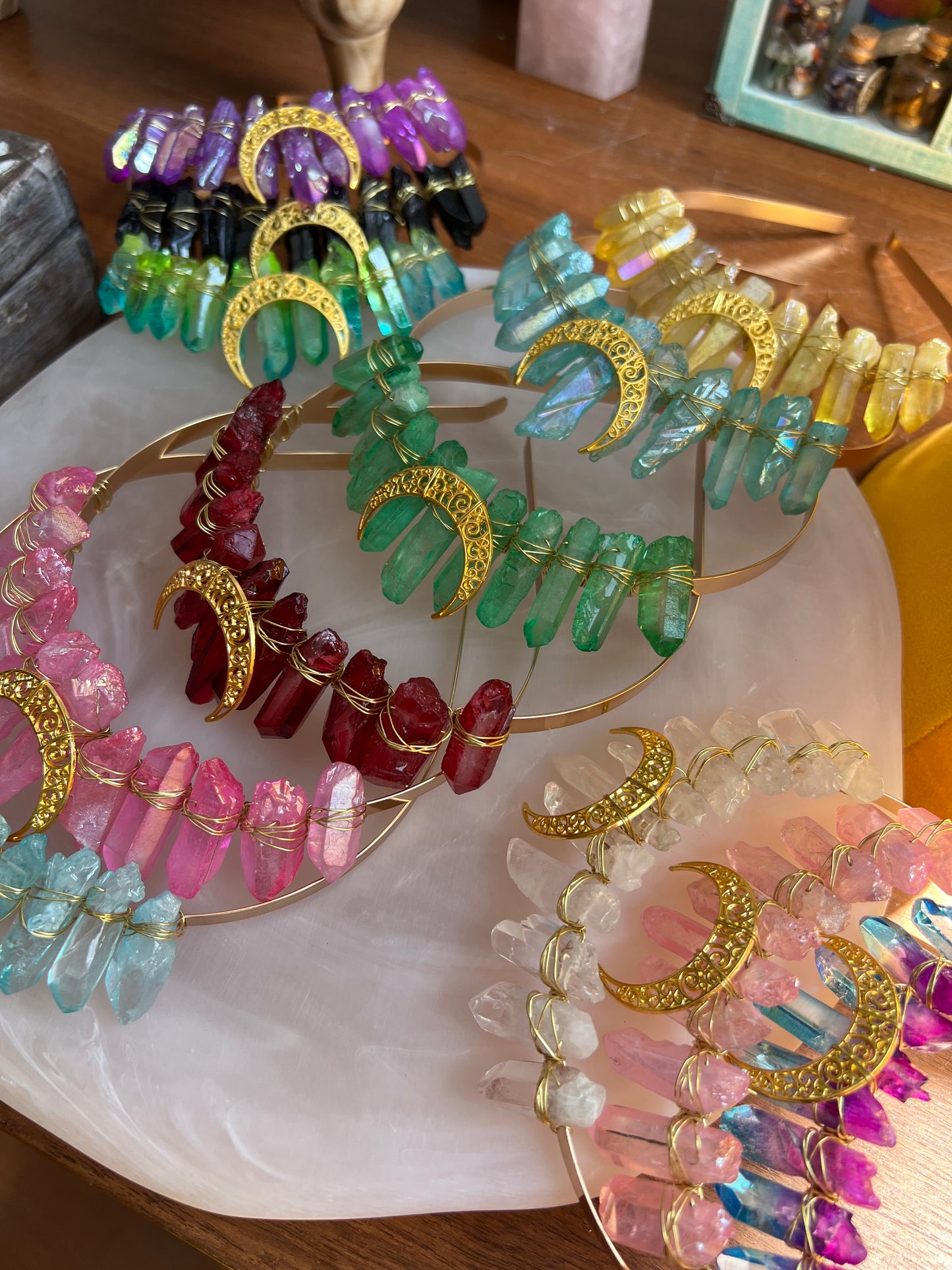 Golden Halo Moon Crown