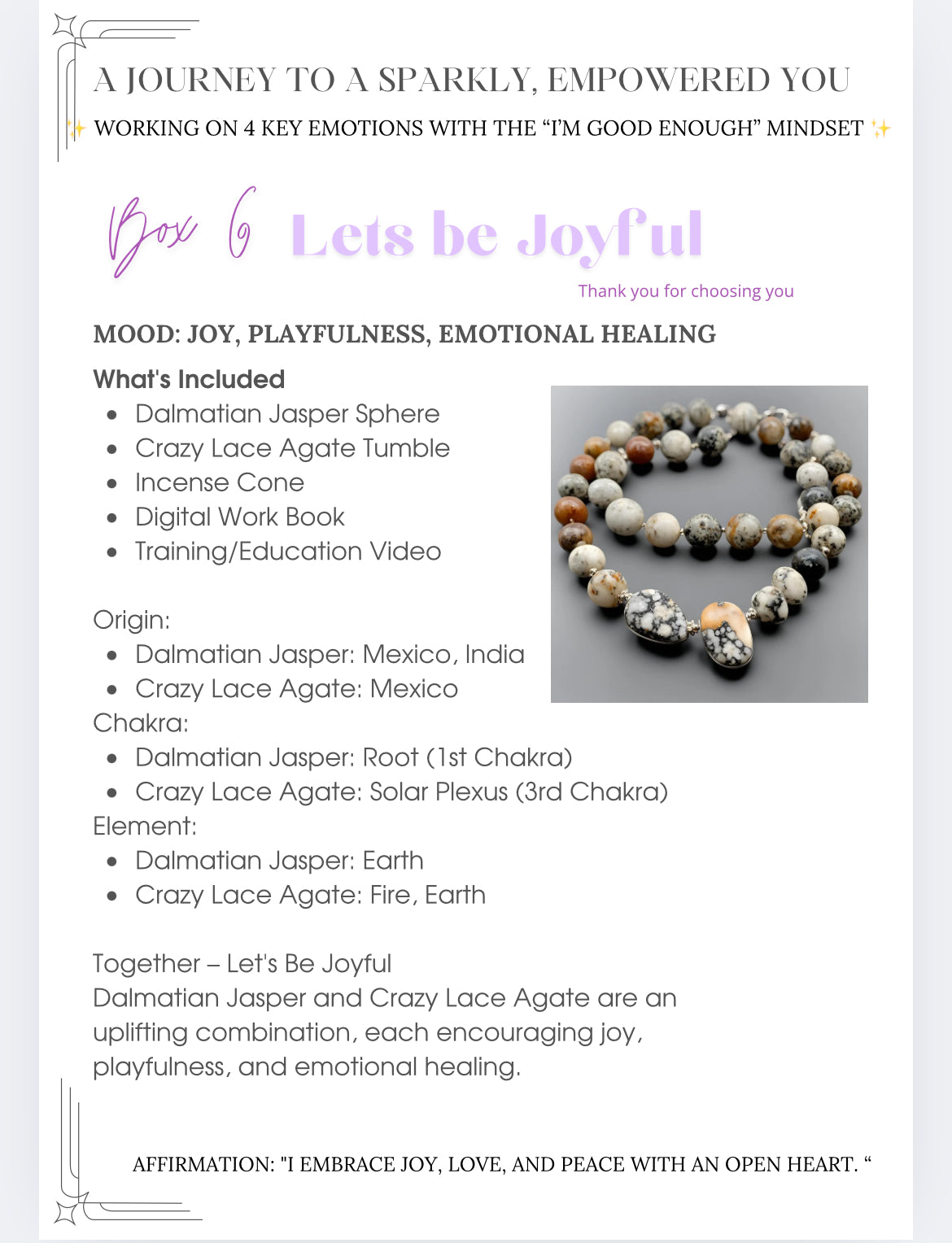 Let’s Be Joyful (Box 6)