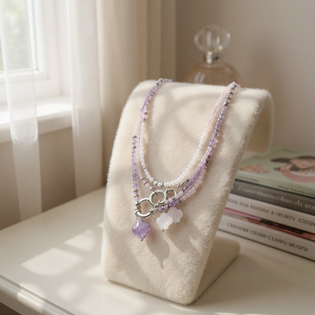 Lucky Clover Crystal Necklace