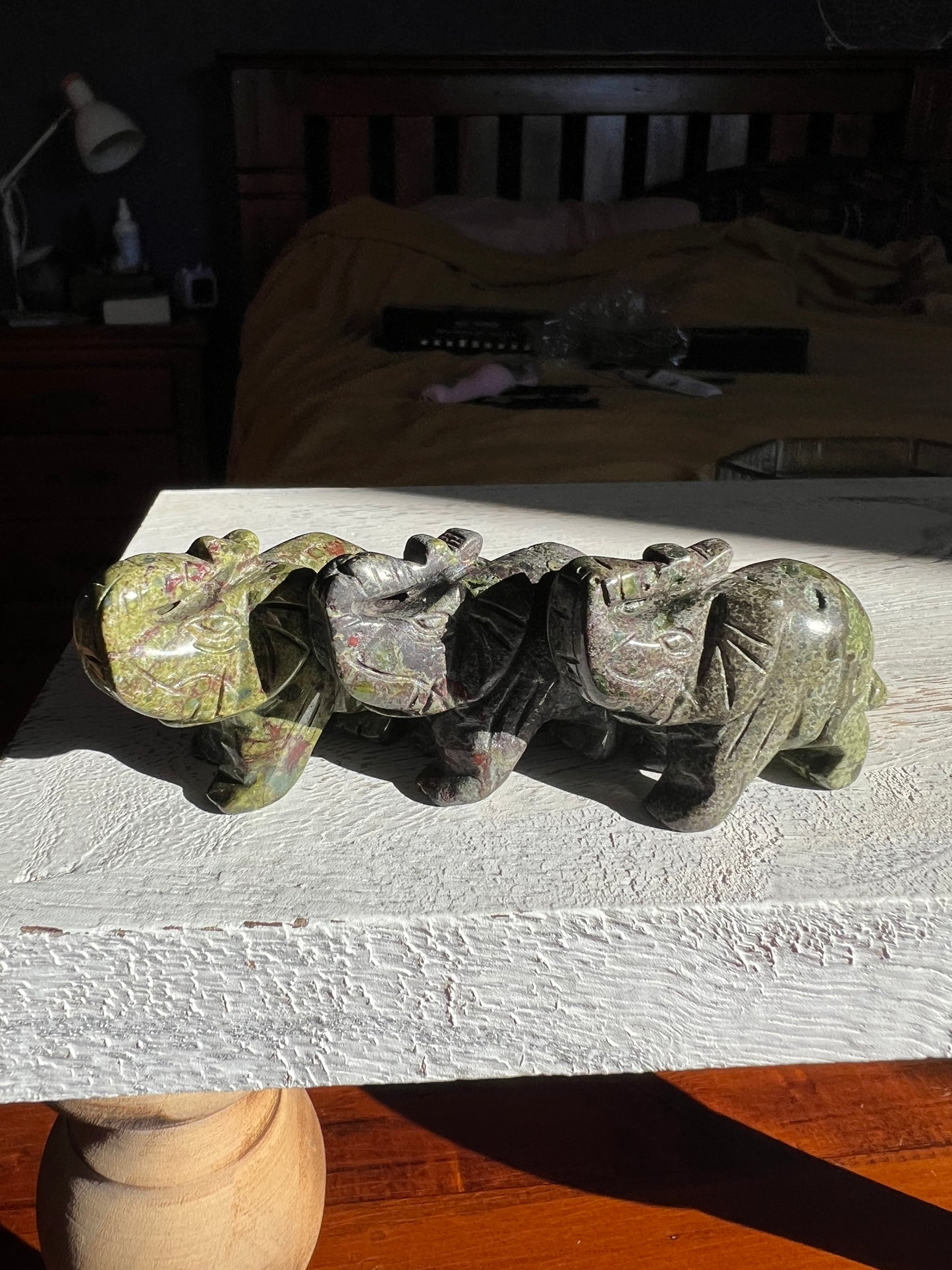 Dragon Blood Stone Elephant Carving