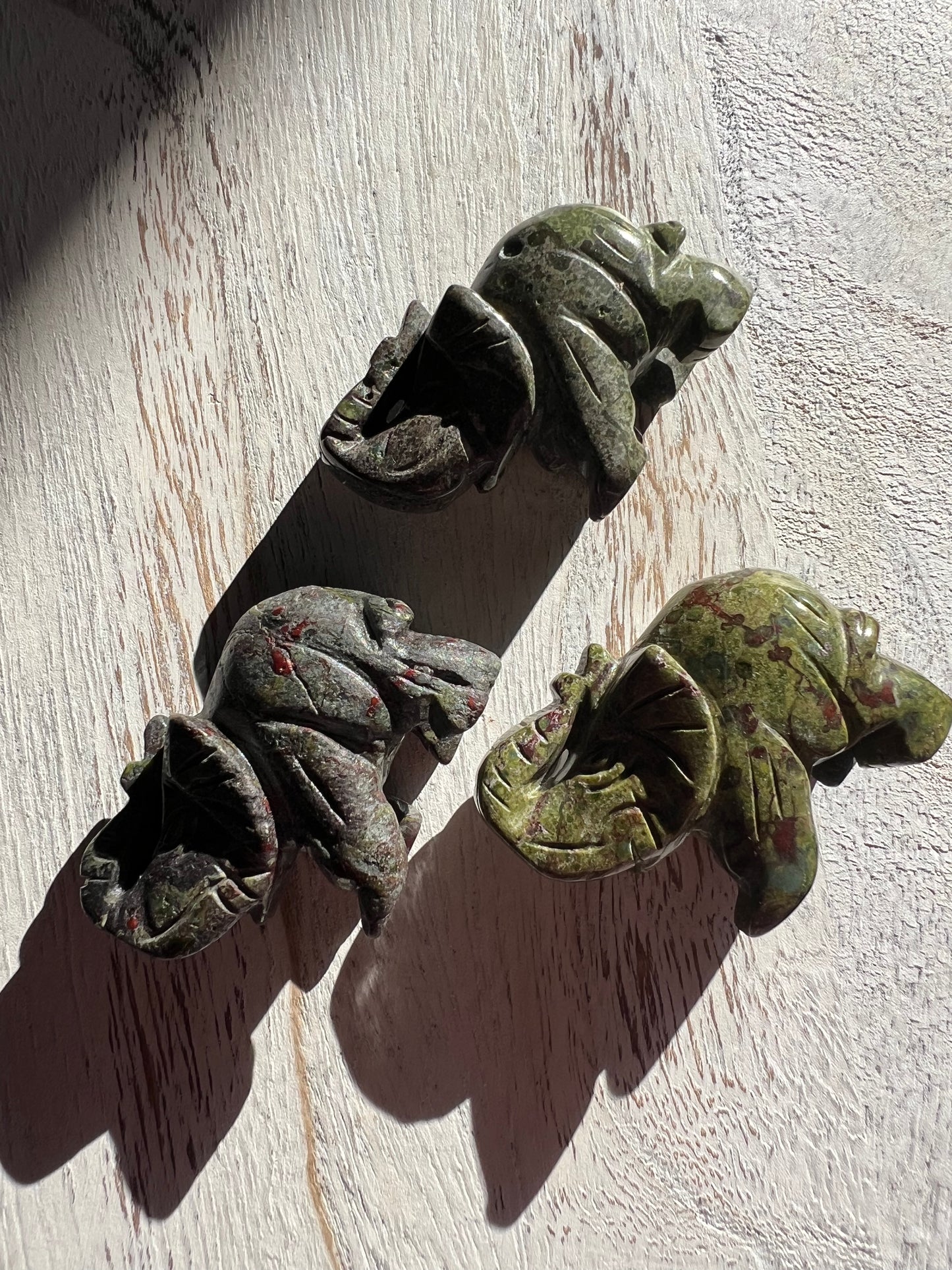 Dragon Blood Stone Elephant Carving