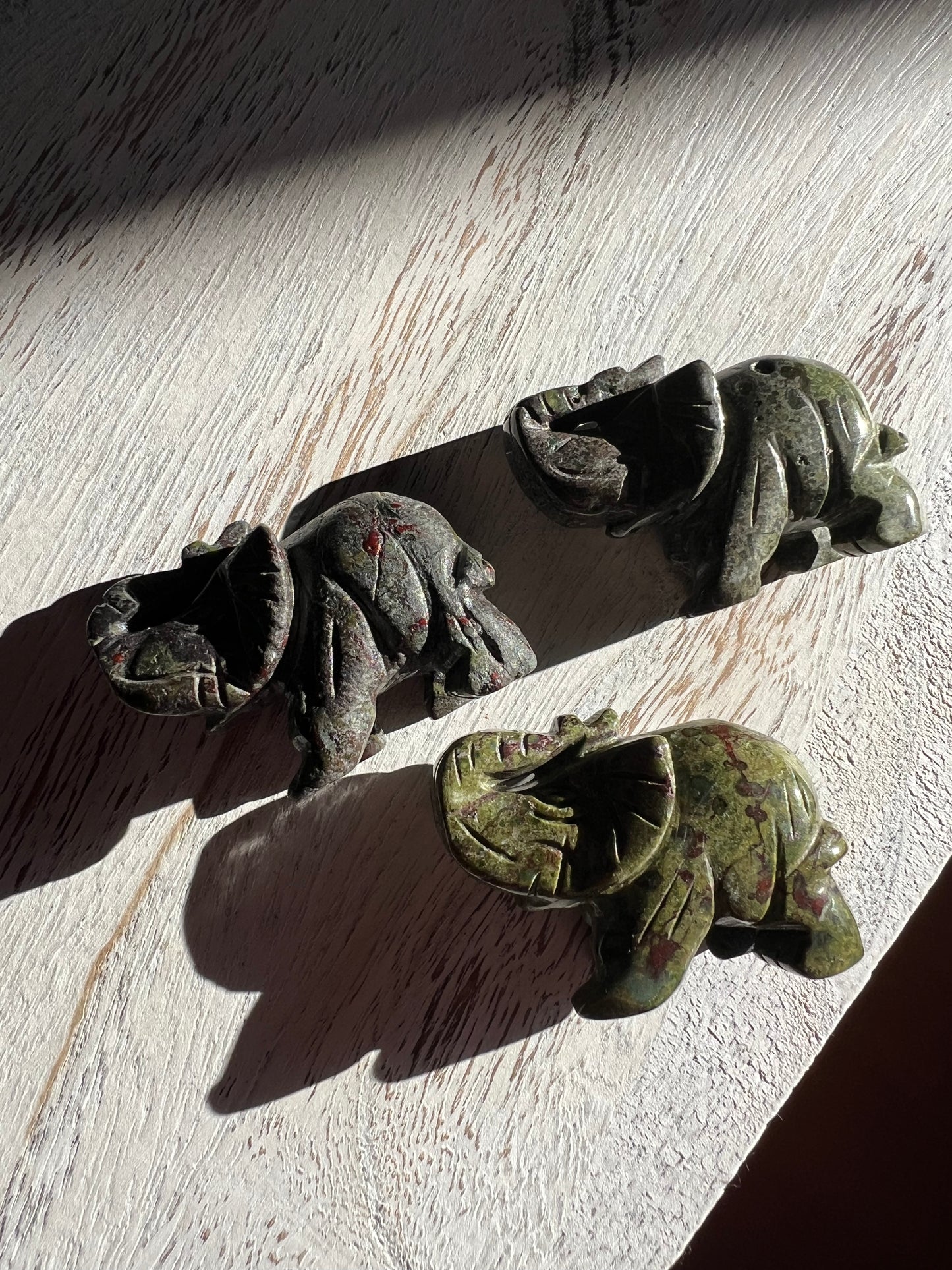 Dragon Blood Stone Elephant Carving