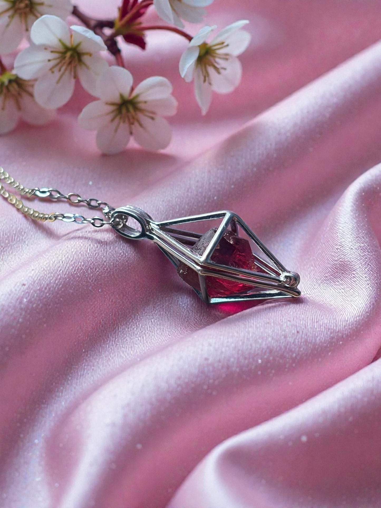 Diamond Raw Energy Crystal Necklace