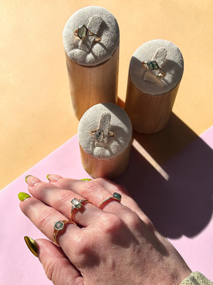 Golden Moss Whisper Ring