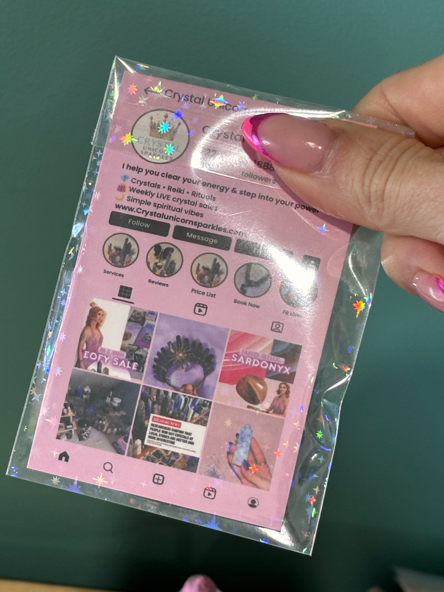 Sparkle Connect Instagram NFC Keychain