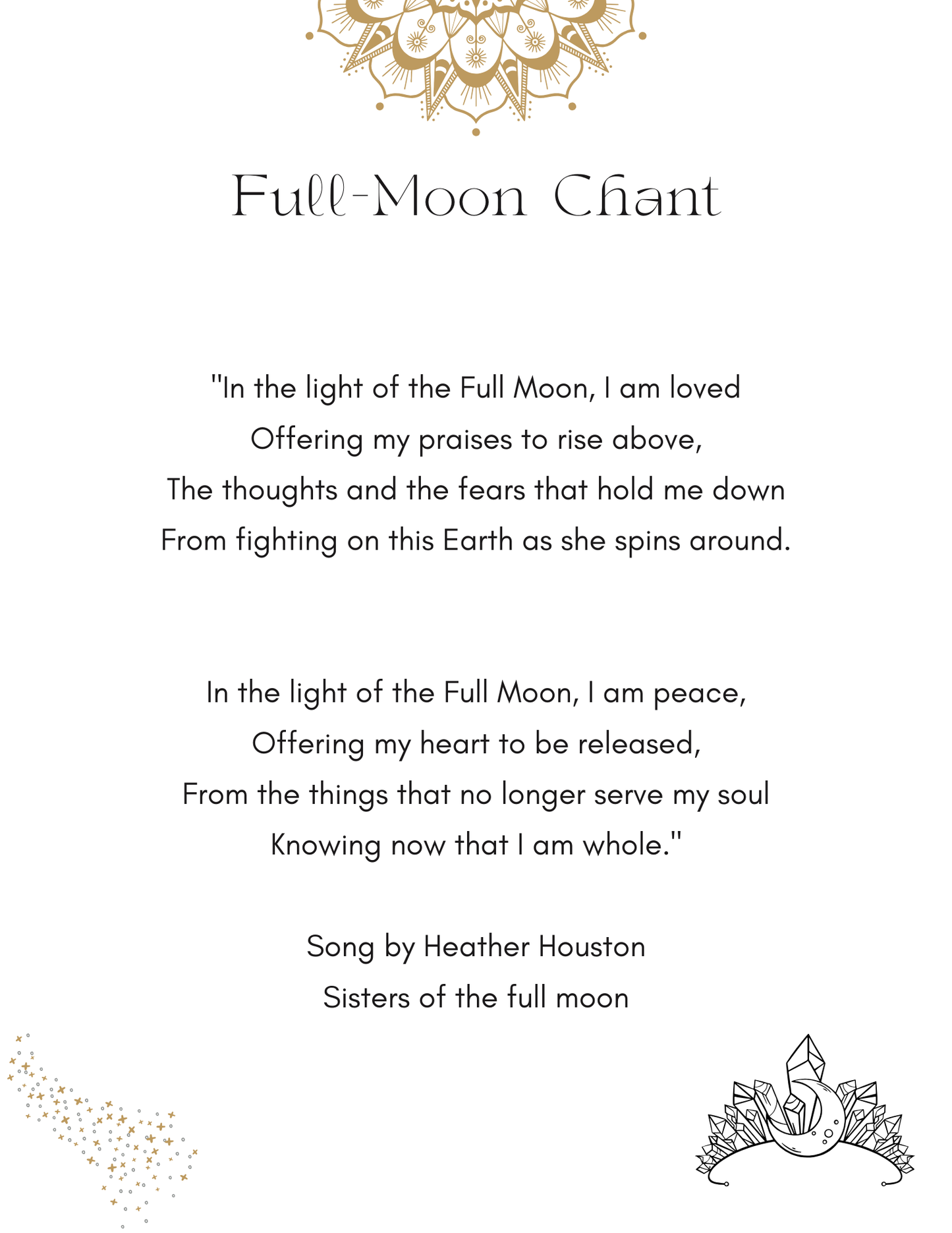 Full Moon in Capricorn Digital Printable Workbook