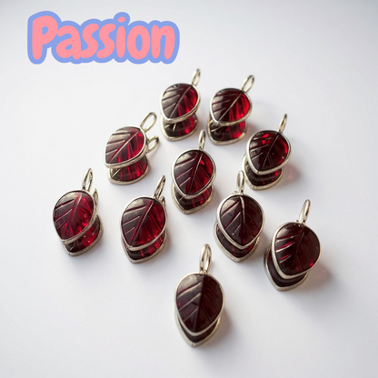 Crystal Leaf Charm – Choose Your Stone