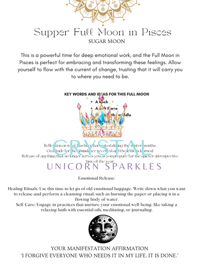 Super Full Moon in Pisces Digital Ritual Book / Printable Workbook