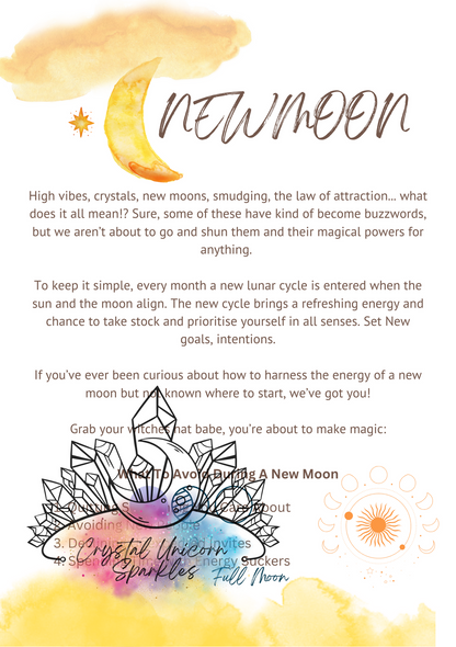 New Moon, New Beginnings: Printable Guide for Your Journey