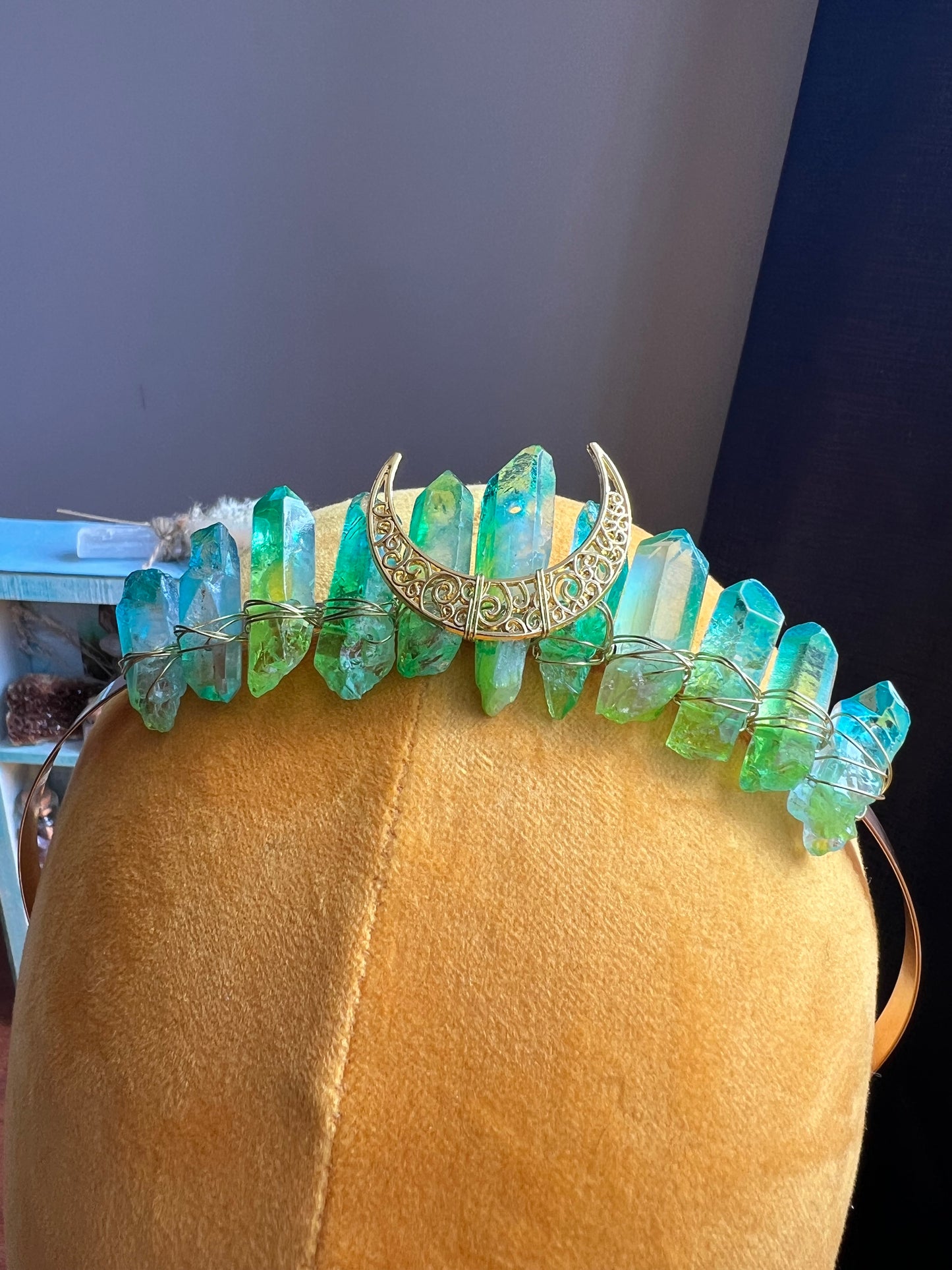 Golden Halo Moon Crown