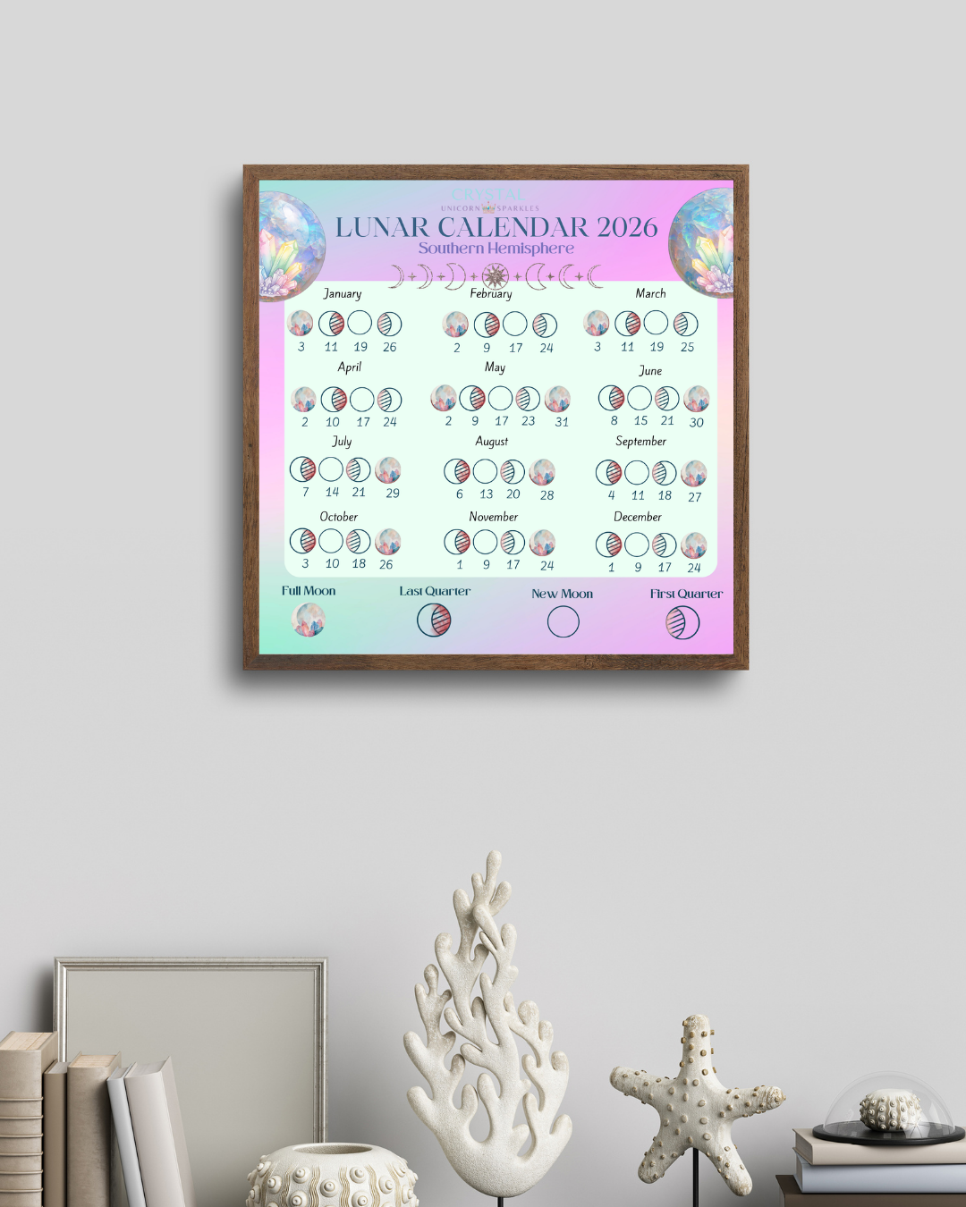 2026 Moon Phases Calendar Bundle (Printable/Digital Download)