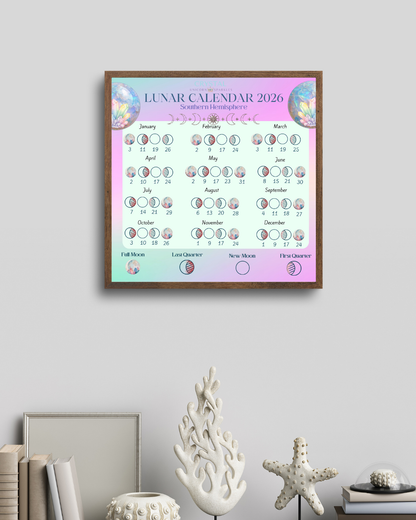 2026 Moon Phases Calendar Bundle (Printable/Digital Download)