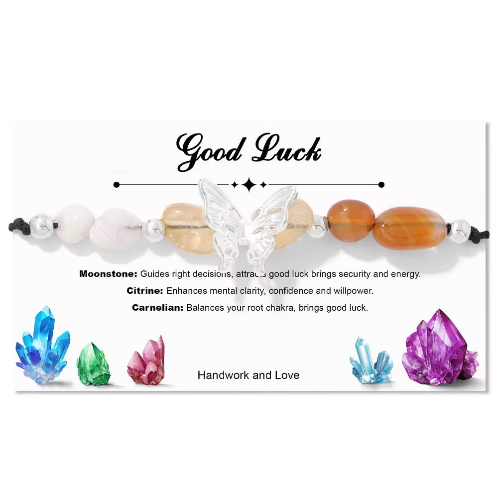 Butterfly Intention Crystal Bracelet