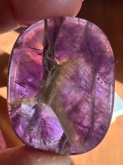 Chevron Amethyst Worry Stone