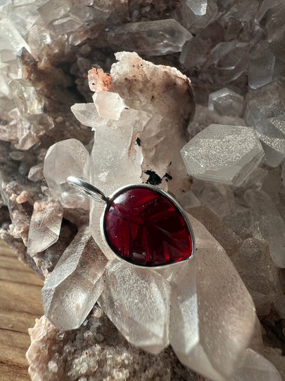 Crystal Leaf Charm – Choose Your Stone