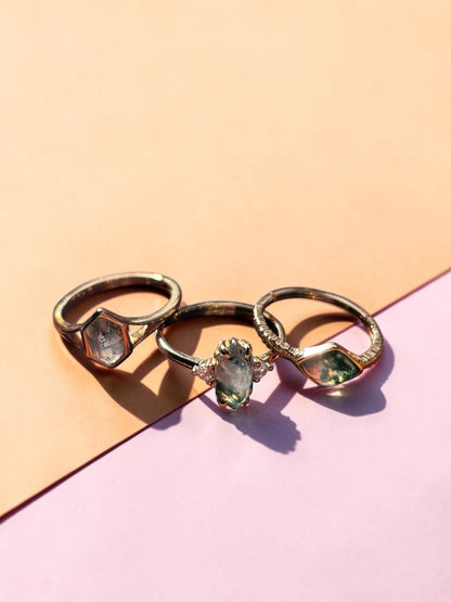 Golden Moss Whisper Ring