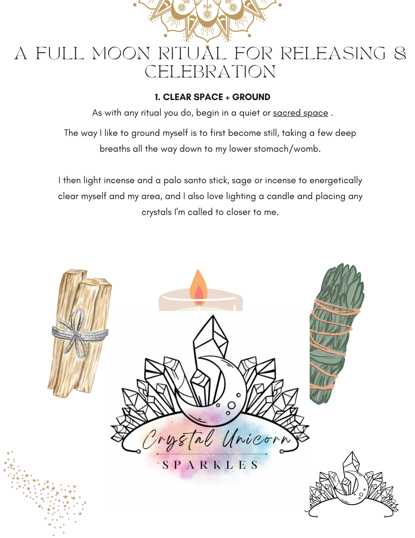 Full Moon in Capricorn Digital Printable Workbook
