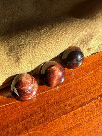 Mini Sphere Collection – Red Tiger’s Eye & Carnelian