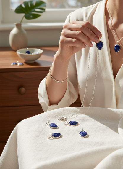 Crystal Leaf Charm – Choose Your Stone