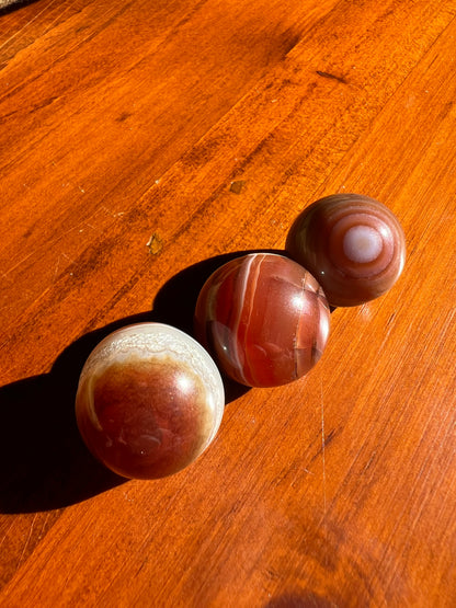 Mini Sphere Collection – Red Tiger’s Eye & Carnelian