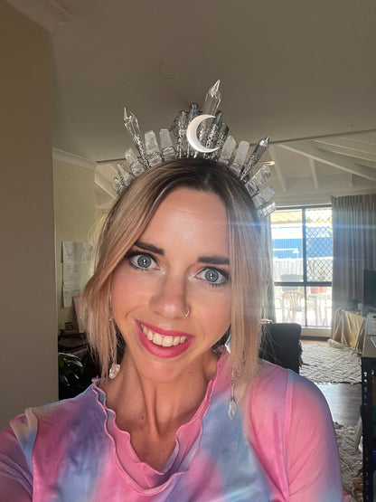 Queen Triple Point Crystal Crown