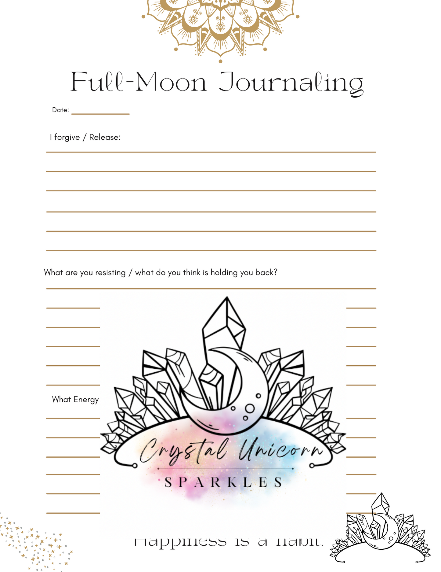 A Full Moon Eclipse in Libra Harvest Moon Moon Digital / Printable Work Book