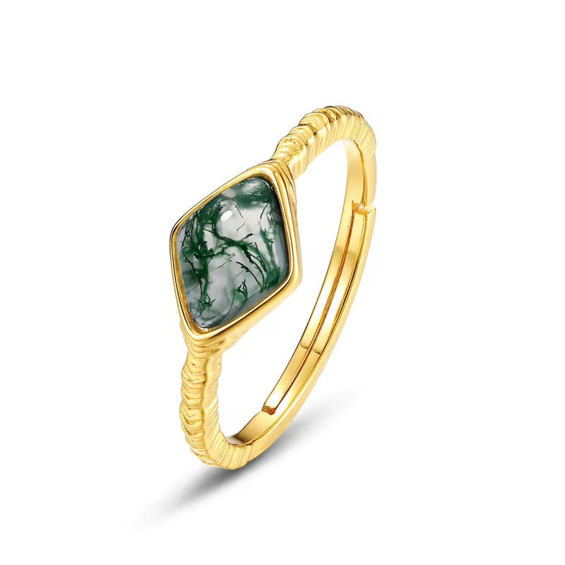 Golden Moss Whisper Ring