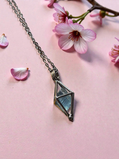 Diamond Raw Energy Crystal Necklace