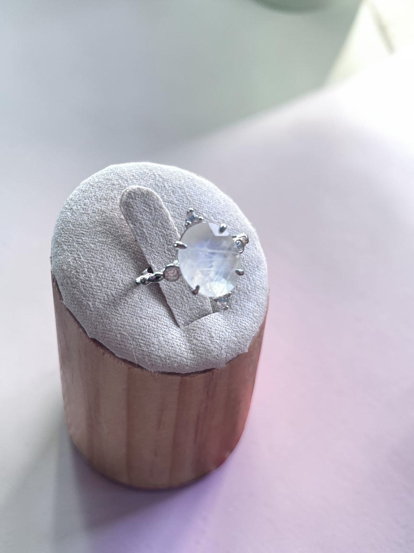 Moonlit Moonstone Ring